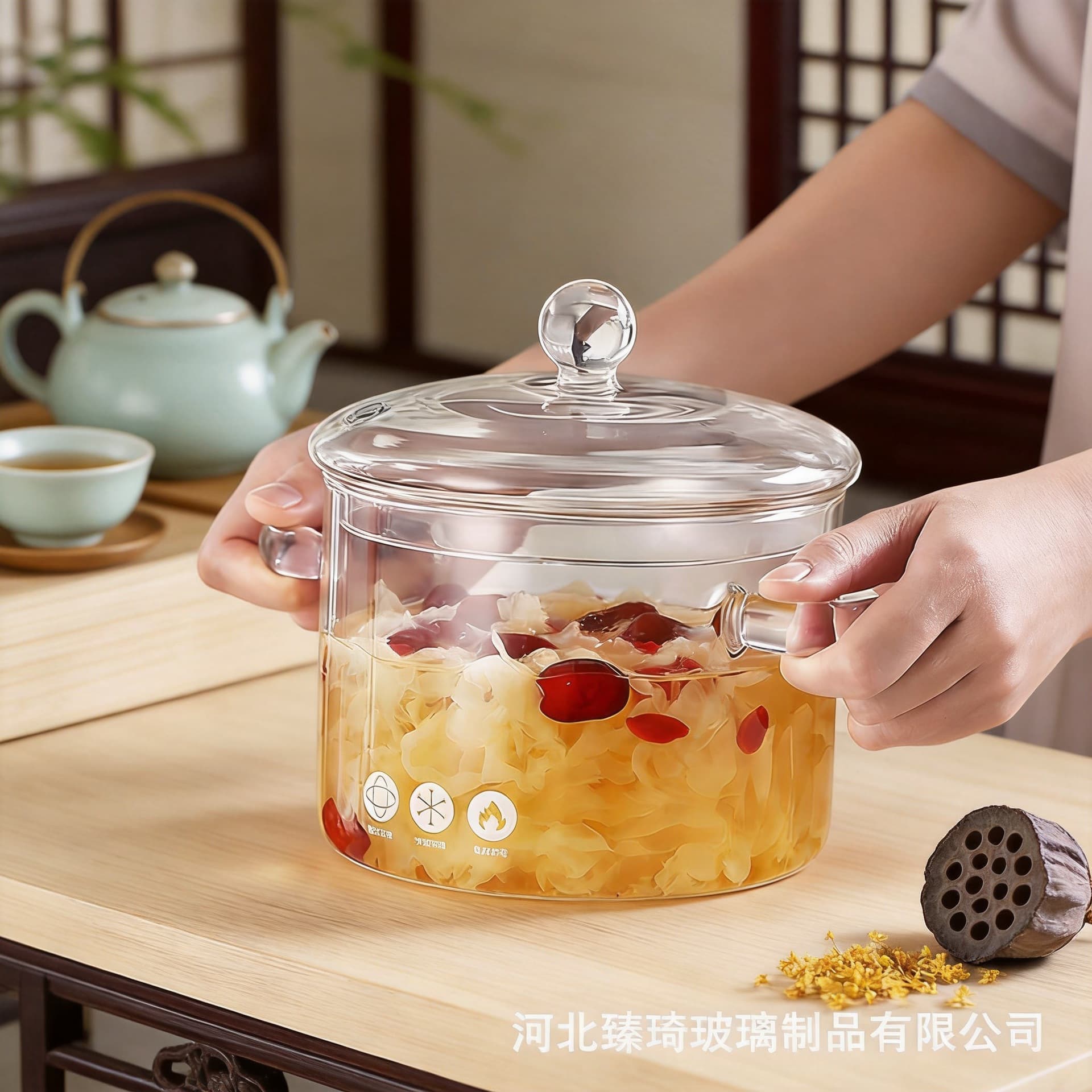 Thickened Transparent Mini Stew Pot Home Use Instant Noodle Bowl Glass Soup Pot Supports Milk Cooking
