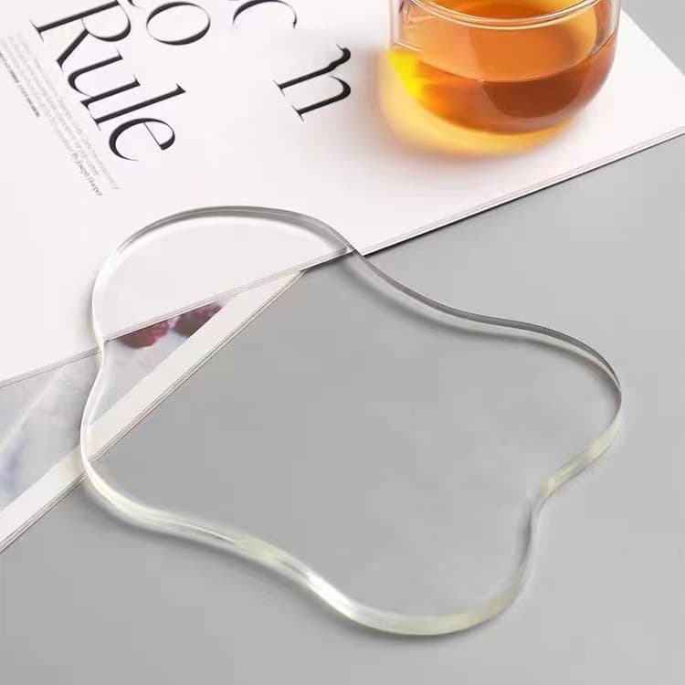 Transparent acrylic coasters, irregular decorative plates, minimalist Nordic style dining table props/ornaments