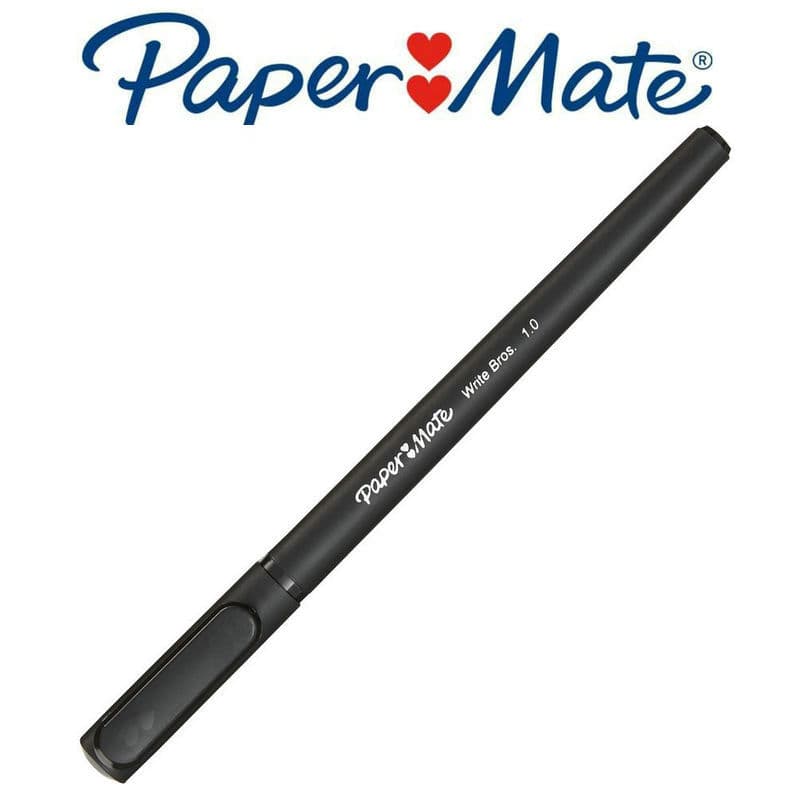 Paper Mate® Ballpoint Stick Pens, Medium Point 1.0mm Black