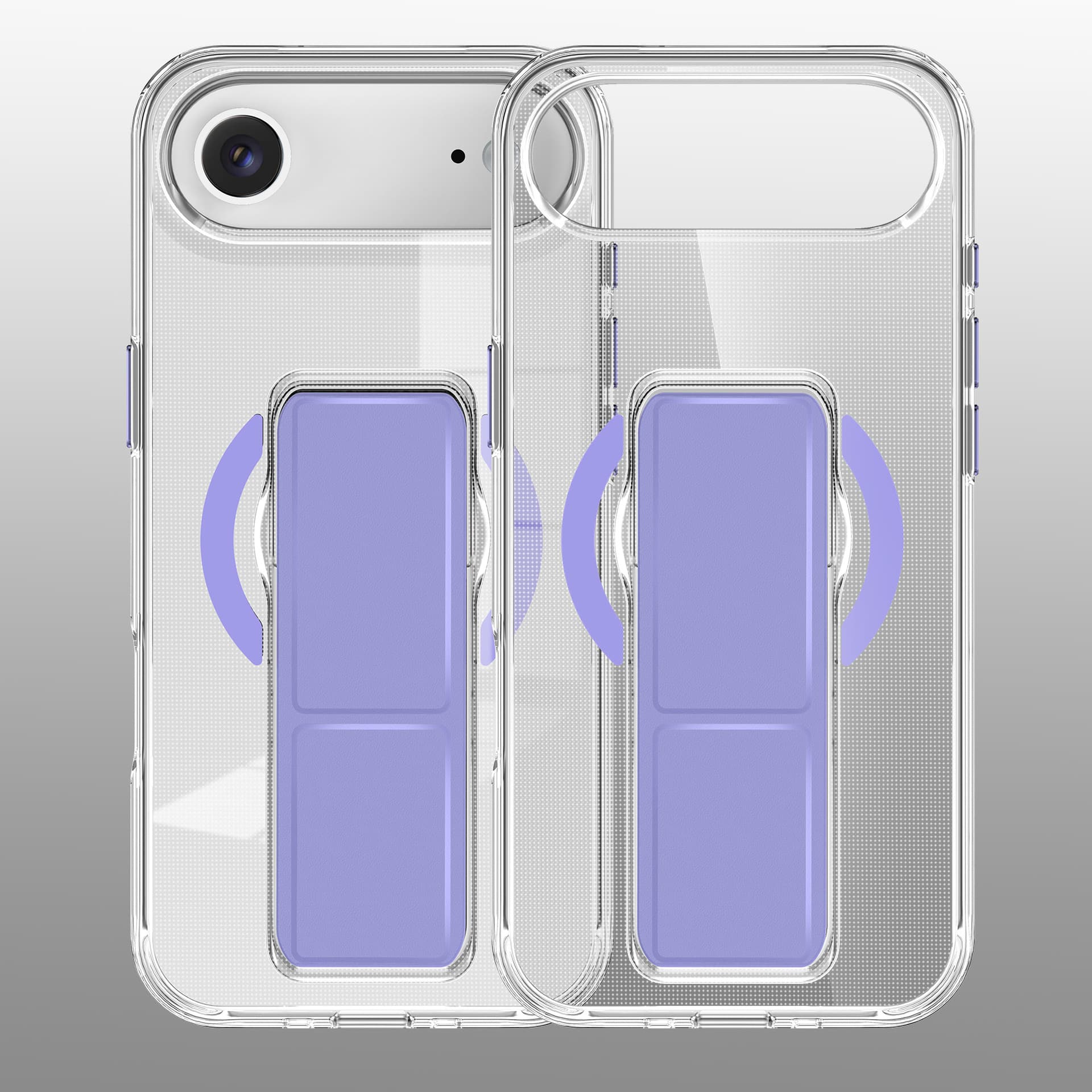 Cross-border applicable iPhone17Air wristband mobile phone case Apple 15Pro transparent magnetic stand leather protective cover