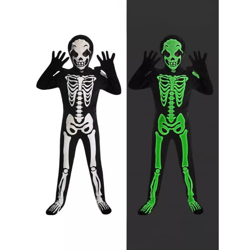 Halloween Kids Costume Boy Grim Reaper Vampire Outfit Scary Cosplay Ninja Ghost Costume