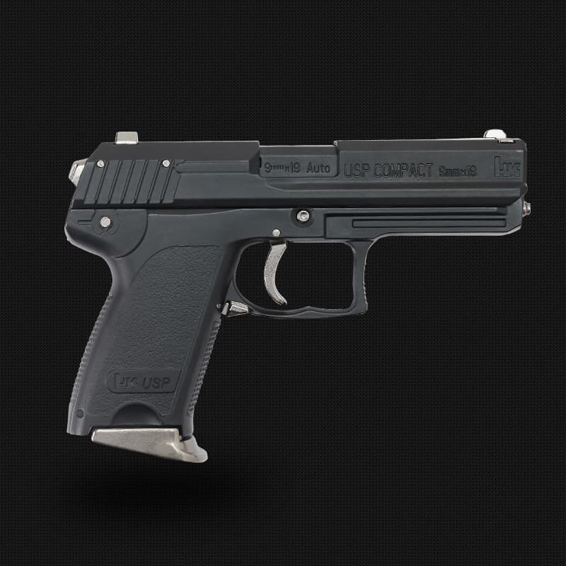 1:2.05 Seiko L-Style USP Gun Toy Simulated Ejecting Shell Alloy Model Display Piece with Safety Lock, Non-Firing