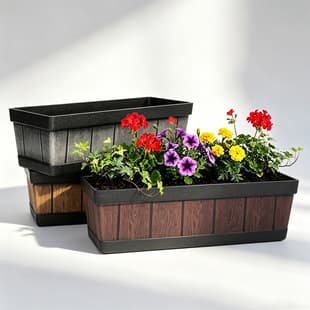 Balcony Vegetable Planting Pot, Planting Tool for Home Balcony Vegetables, Rectangular Long Plastic Trough, Potted Planting Container
