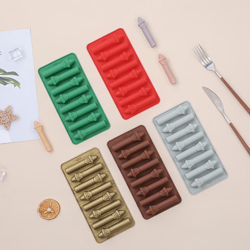New Christmas Santa Magic Wand Food Grade Silicone Mold Easy Demolding French Mousse Silicone Mold