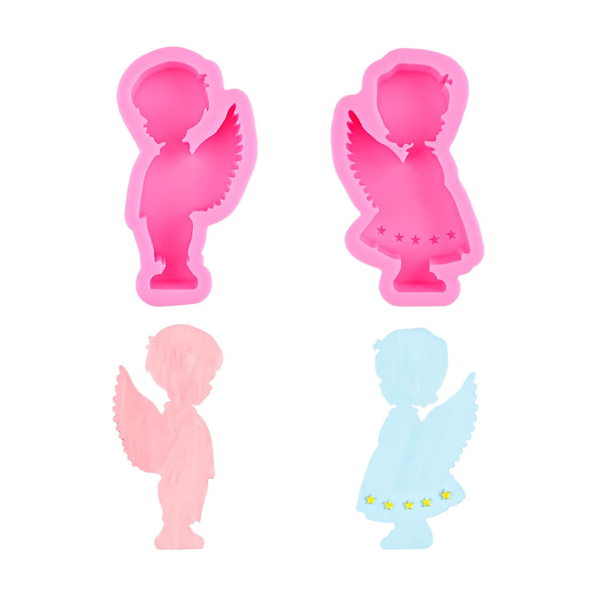 Angel DIY cake decoration baking chocolate dripping aromatherapy soap silicone mold gypsum clay production
