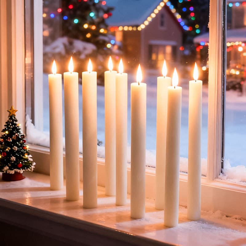 Wholesale Rechargeable LED Long Stem Electronic Candle Light Remote Control Simulation Christmas Romantic Holiday Atmosphere Fake Candle