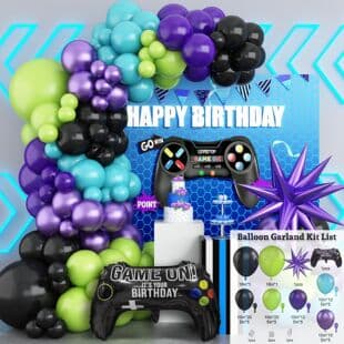 Cross-border Balloon Set Birthday Decoration Props Helium Balloon Garland Kit Game Console Main Image Balloon