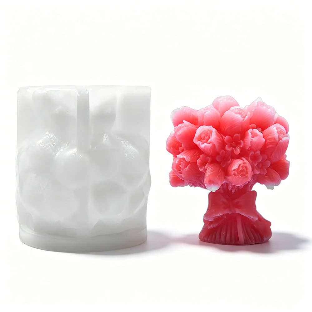 New 3D Embossed Tulip Cake Baking Tools, Exquisite Handmade Soap, Aromatherapy Plaster Ornaments, Silicone Molds