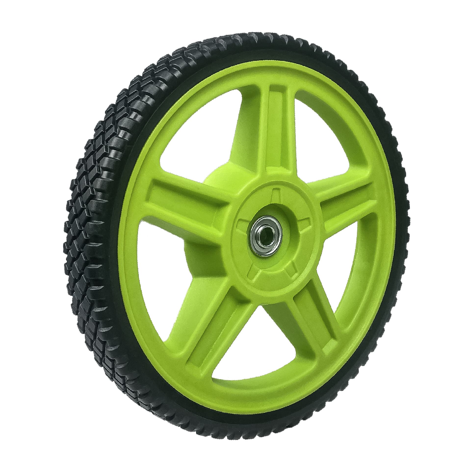 12-inch lawn mower wheels, PVC tires with PP hubs, wear and corrosion-resistant, durable tool cart non-pneumatic