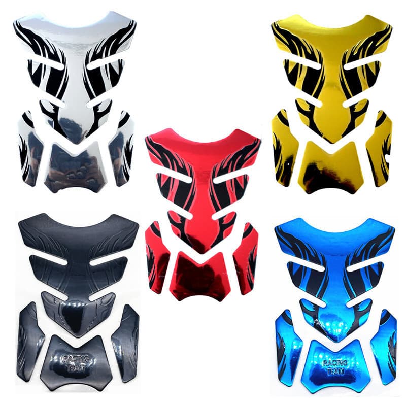 Universal Motorcycle 3D Custom Accessories Japanese Knight Fish Bone Sticker Flame Fuel Tank Decal Wholesale J29