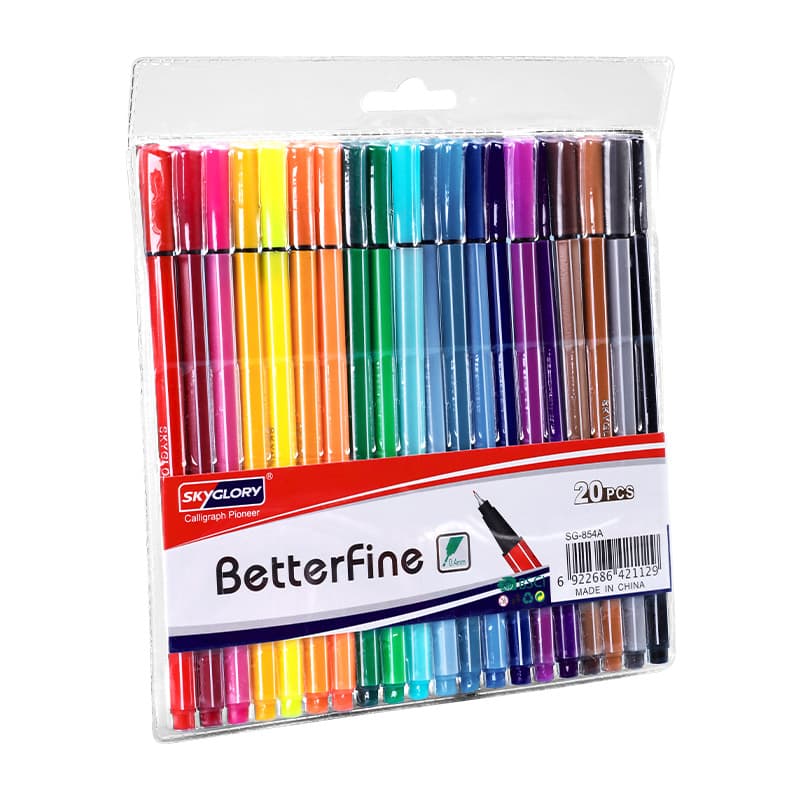Tianhui Cross-border Quick-dry Marker Pen Hexagonal Barrel Quick-dry Needle-tip Pen Set for Drawing, Colored Outline Pen