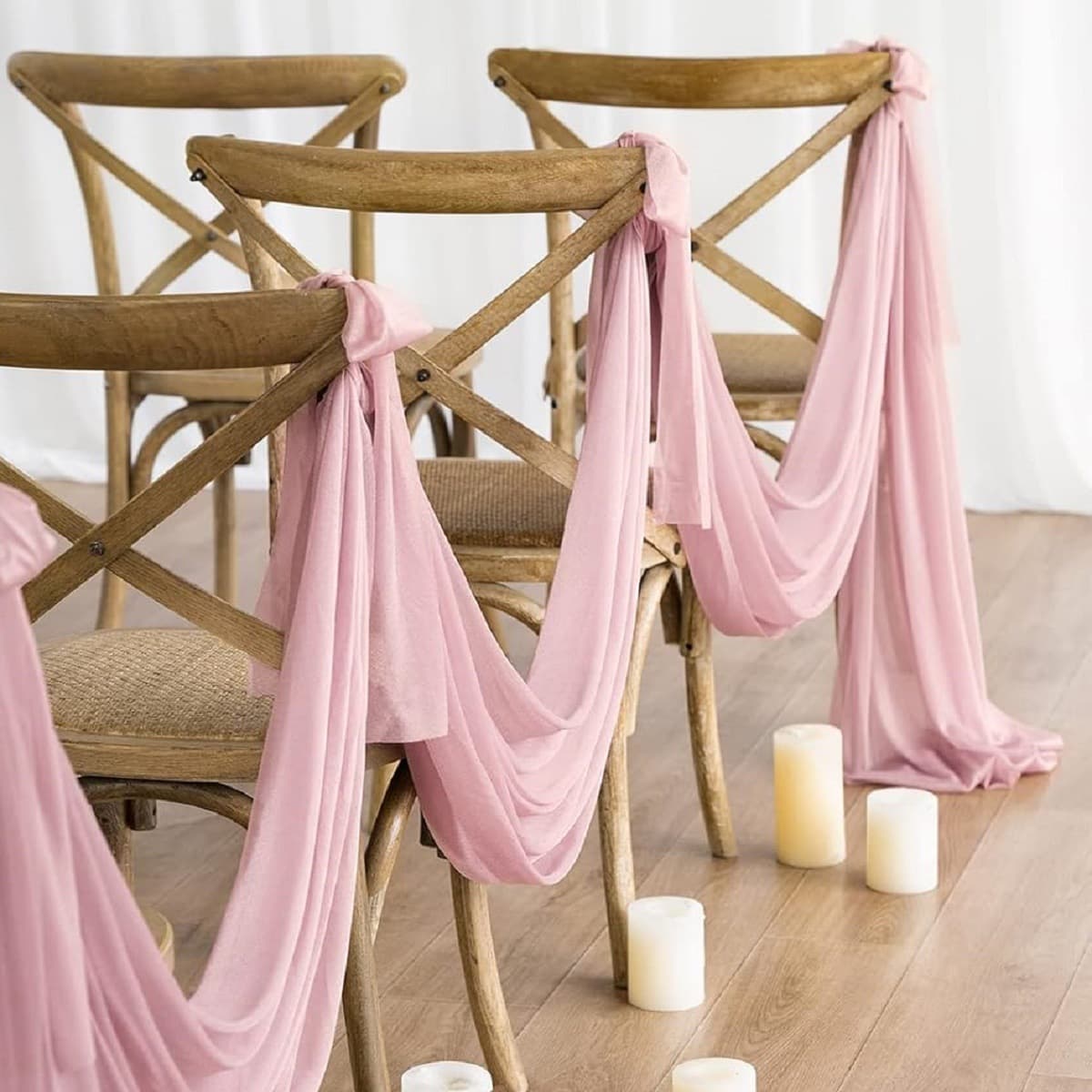 Chair Back Flower Chair Decoration Beauty Gauze Curtain Hotel Wedding Decoration Decorative Chair Cover Wedding Bali Gauze