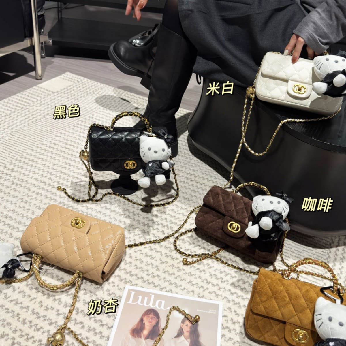 Chanel-Style Quilted Chain Bag for Women 2025 New Model, High-End Exquisite Small Square Bag, Hand-Held Crossbody Small Bag, Phone Bag