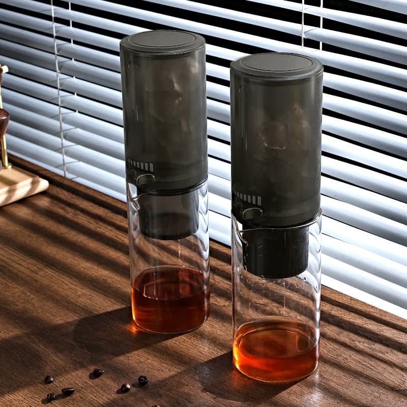 Upgraded New Iced Drip Coffee Maker Push-Pull Drip Style Hand-Pour Iced Coffee Adjustable Flow Rate Cold Brew Ice Filter Factory