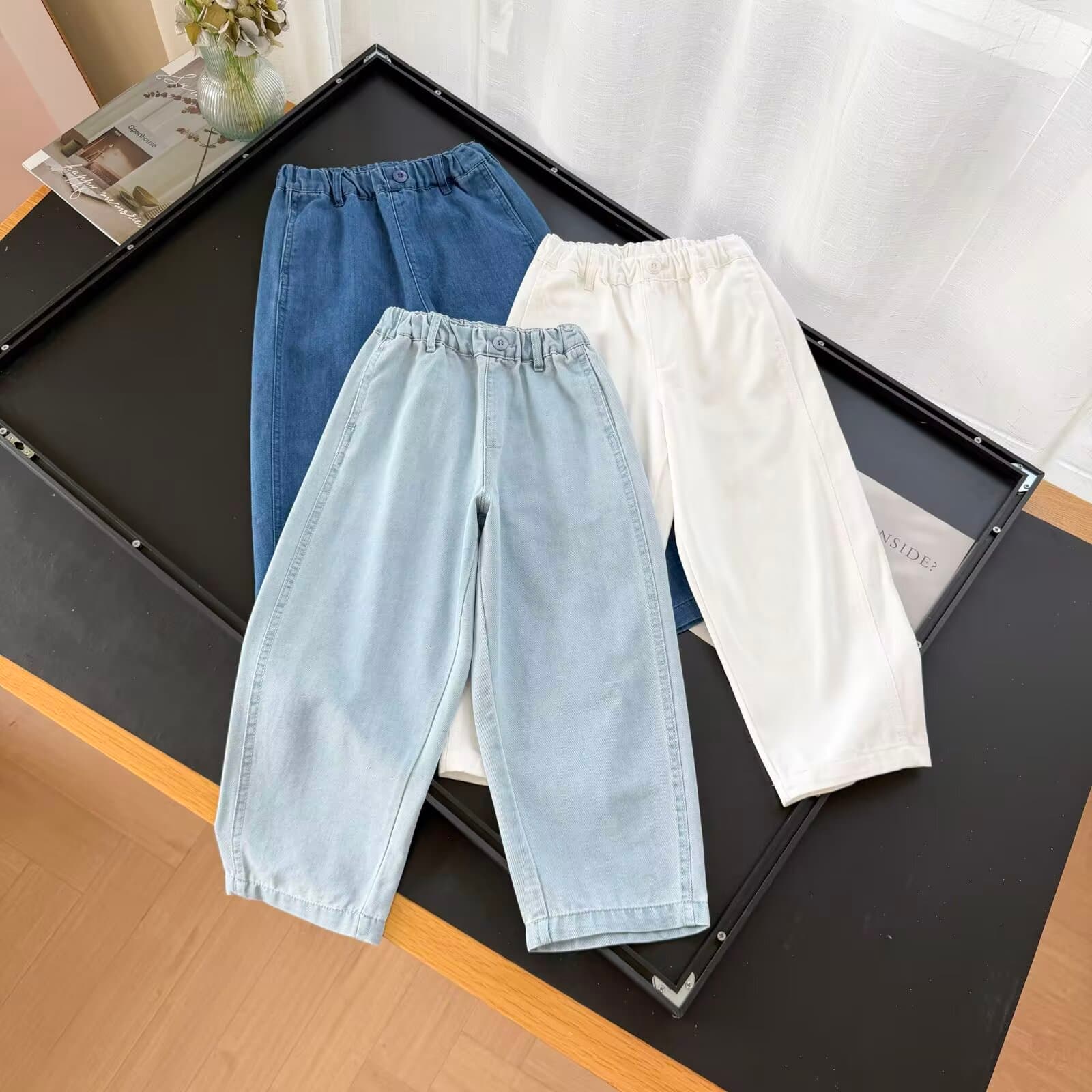 Kids' Boys & Girls 26 Styles Slim Fit Jeans Lightweight Washed Straight Leg Casual Pants Long Pants 488860