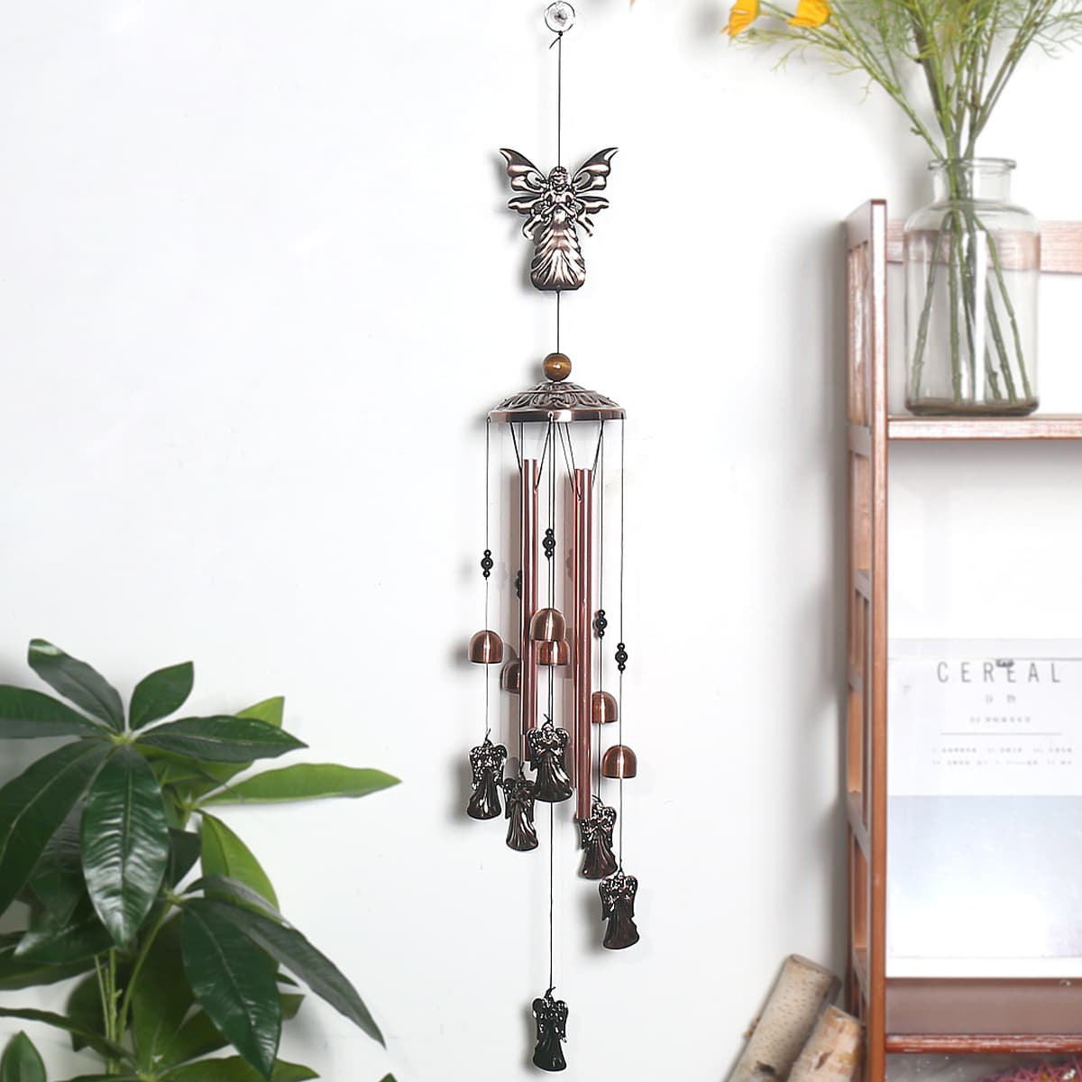 Vintage Metal Angel Iron Art Wind Chimes Home Courtyard Balcony Decor Copper Outdoor Hanging Ornaments Turtle Animal