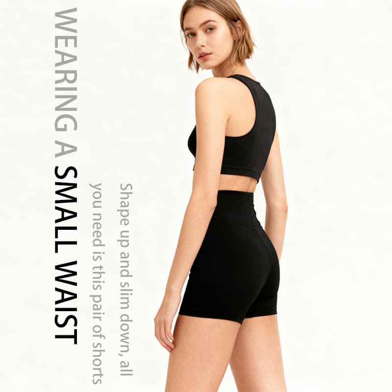Cross-border women's European and American sports shorts women's summer high-waisted tight-fitting bottoming running Amazon peach butt yoga pants