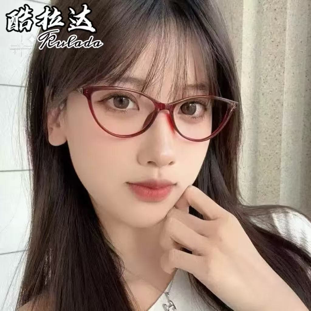 Korean version of high-definition anti-blue light reading glasses for women, fashionable cat-eye reading glasses, factory direct sales, lightweight and youthful looking glasses