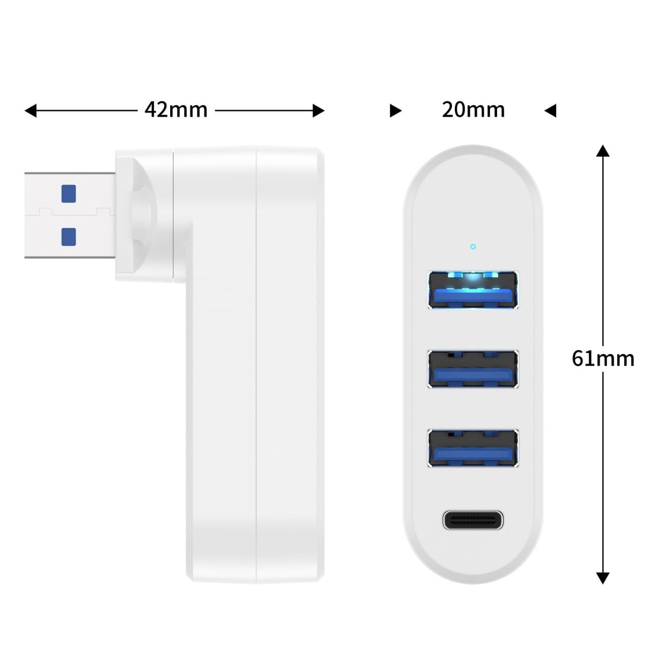 New Car Mounted 3.0 USB Hub High-Speed Data Transmission for And Other Models Vehicle Internal Use Only