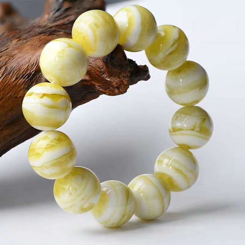 Wholesale second generation high imitation amber beeswax scenic spot Russian material with fragrance diy beading material men's and women's thousand layer snow bracelets