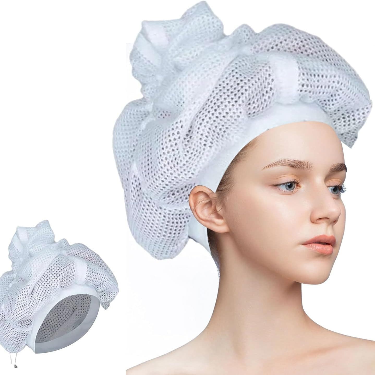 Net Plopping Cap For Drying Curly Hair
