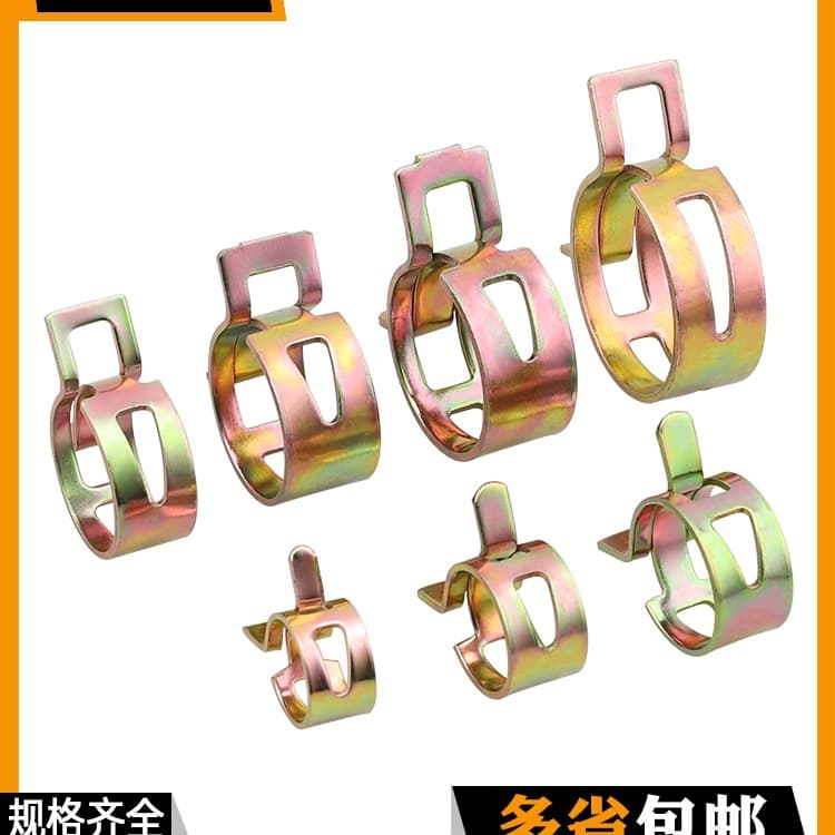 Q673 elastic hand pinch throat clamp steel belt type hoop spring steel pipe clamp water pipe oil pipe clamp manganese steel clamp