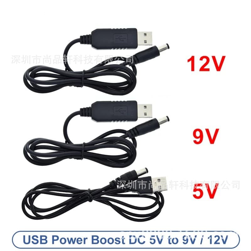 USB Power Cable USB to DC 5.5*2.5mm Charging Cable Power Supply Cable Round Hole 5V 9V 12V Boost Cable USB Cable