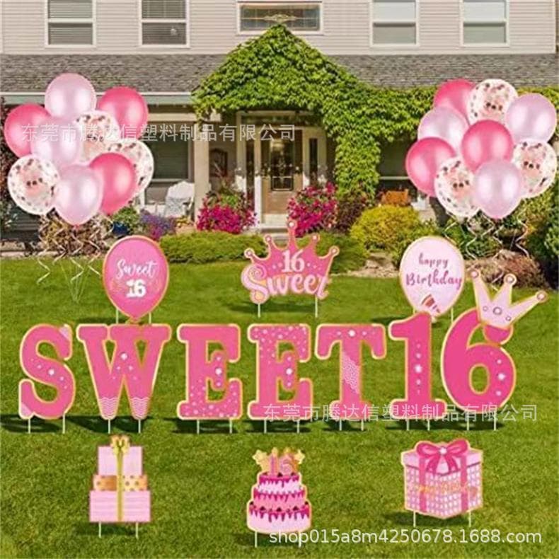 2023 New It's Boy Letter Milk Bottle Baby Birth Outdoor Decoration Garden Stake