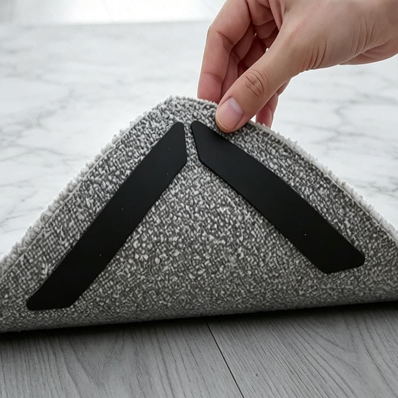 Non-Slip Rug Grippers for Home, Triangle Carpet Fixers for Living Room, Yoga Mats, Crawling Mats, Door Mats Stickers