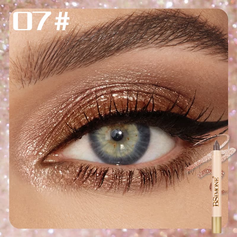 Cross-border Diamond Glitter Eyeshadow Stick Highlighter Stick Shimmer Pearl Smooth Colorful Eyeshadow Aegyo Sal Pen Wholesale