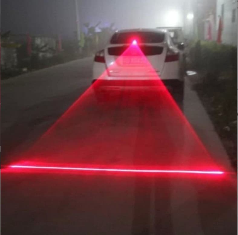 Car anti-rear collision laser fog light projection light tail spotlight car LED modified anti-collision warning light decorative light