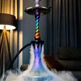 Cross-Border Hot Selling Nightclub Stainless Steel Hookah Colorful Hookah Bottom Exhaust Russian Style Hookah