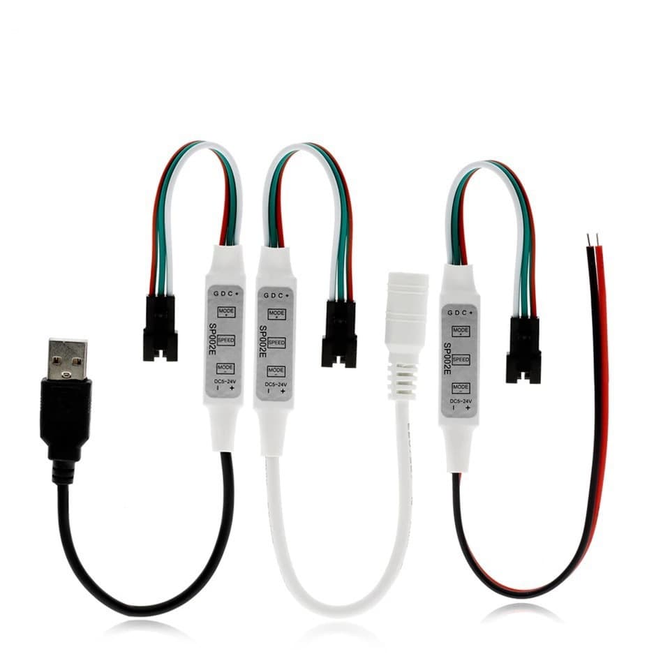 SP002E Mini 3-Key LED Magic Controller 2812B Full Color LED Strip WS2811 Light Bar Dimmer USB