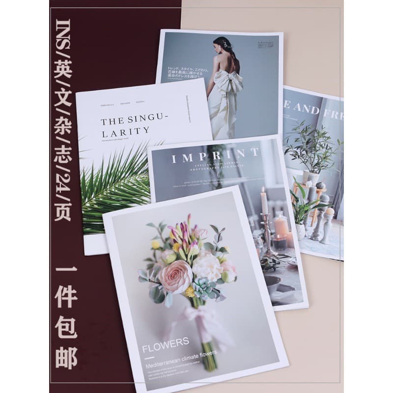 Photography English Magazine Food Photography Background Cloth Ins Style Decorative Props Cards Photo Props Accessories