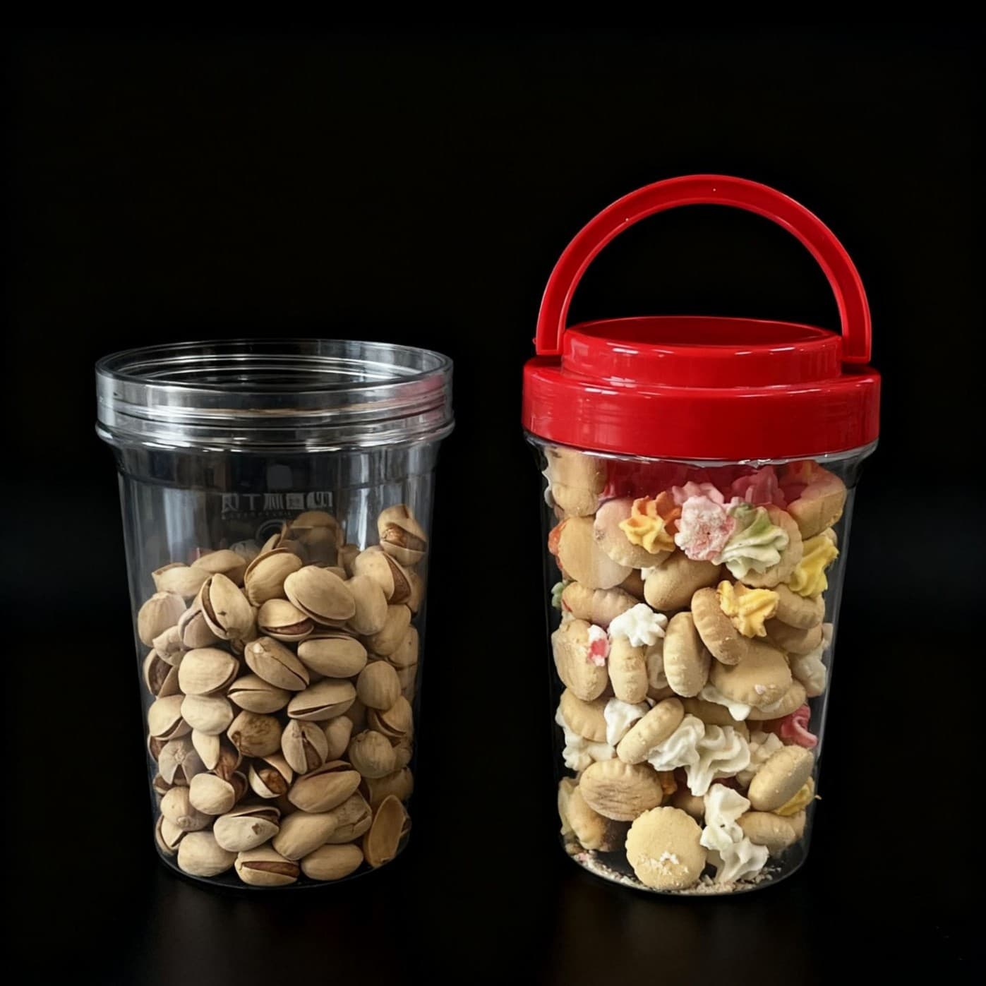 Wide Mouth PET Food Grade Plastic Candy Bottle Chocolate Snack Candy Packaging Candy Plastic Bottle Customization
