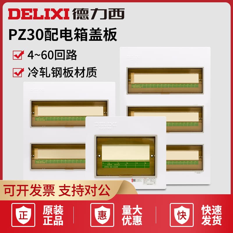 Delixi PZ30 plastic panel cover for household electrical distribution boxes, 6/12/15 circuit lighting meter boxes