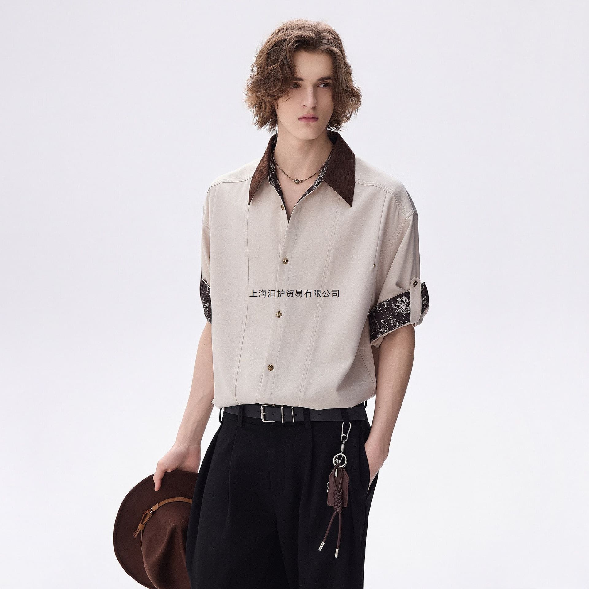 American Retro Vintage Washed Short Sleeve Shirt Loose Light Luxury Versatile Personality Thin Korean Style Summer 2026 New Men