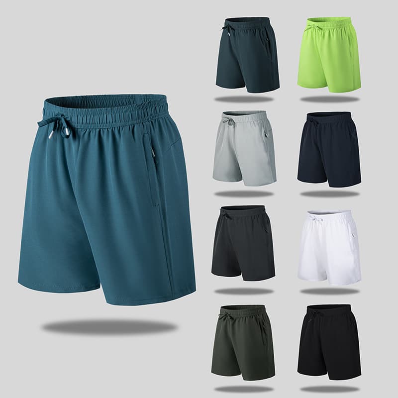 2023 New Men's Quick-Dry Loose Five-Point Sports Casual Pants, Thin Ice Silk Beach Pants for Men, Factory Direct