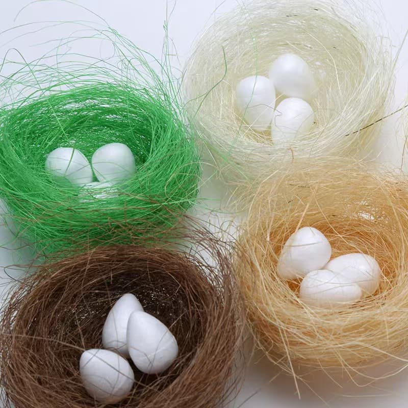 Hemp Silk Bird Nest Simulation Bird Nest Creative Cold Dish Decoration Natural Material Gift Decorative Ornament
