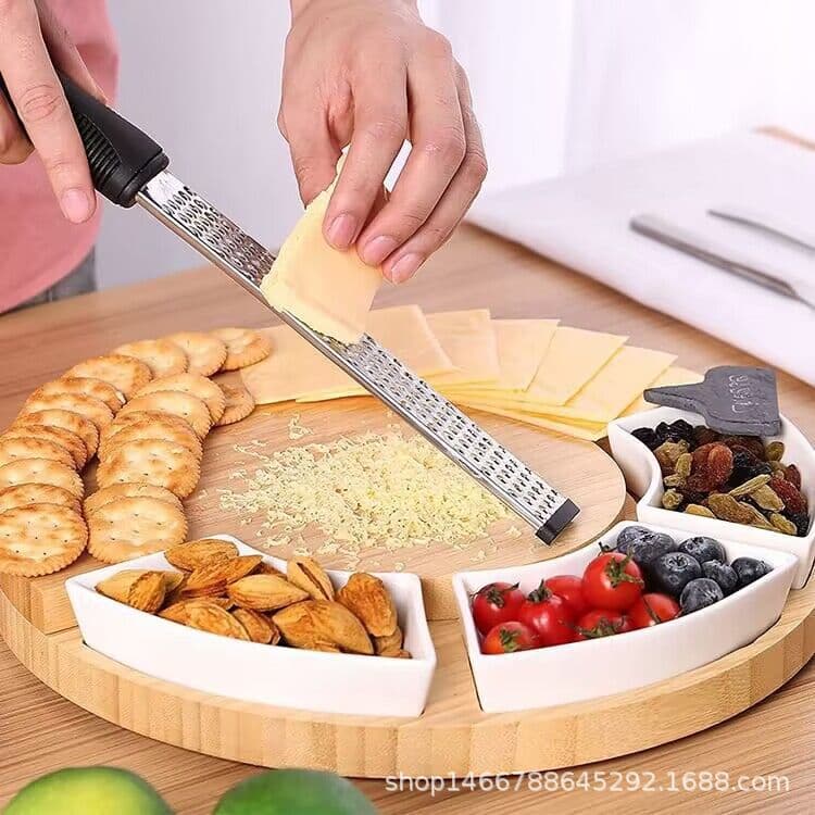 Custom Ceramic Fan-Shaped Dish, Snack Divided Dish Compatible with Cheese Board, Fruit Dessert Snack Platter