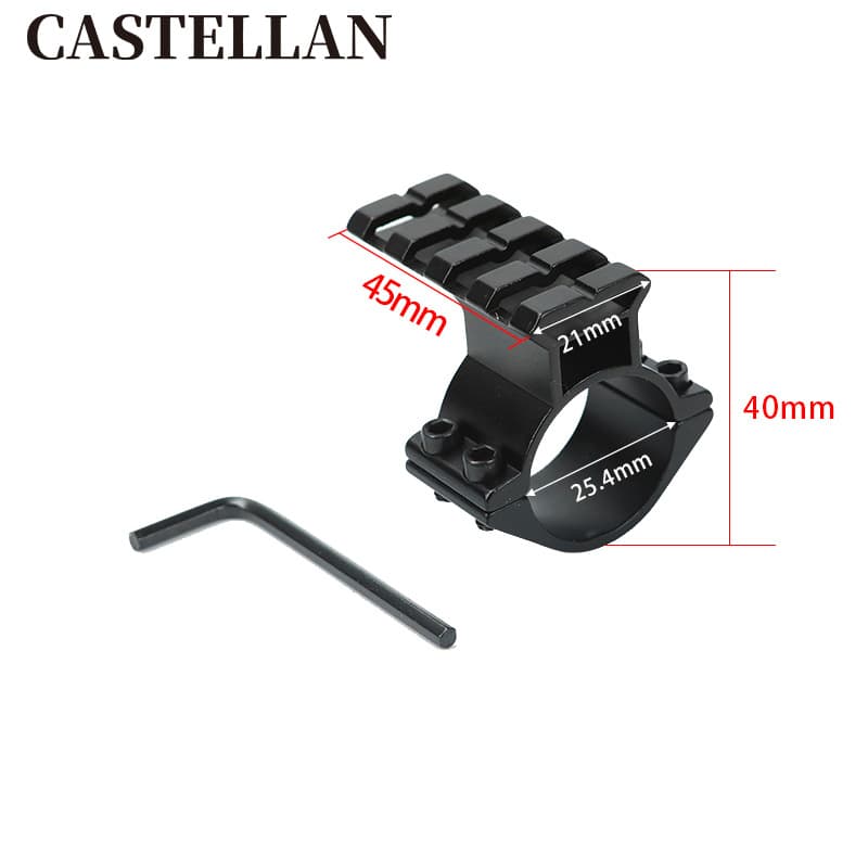 25.4mm pipe clamp scope bracket foreign trade scope bracket with track clamp flashlight clamp