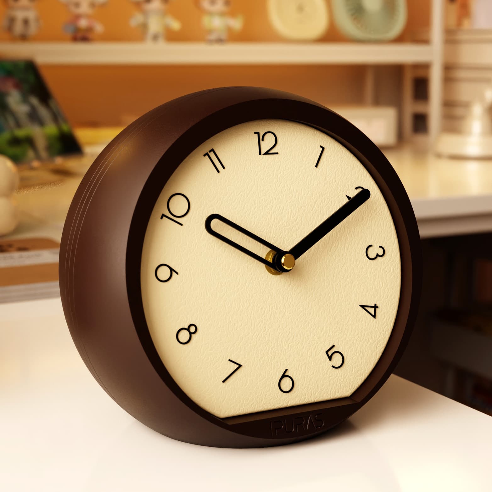 Ultra-Quiet 3040 Two-Color Stereo Pendulum Clock, Creative Desk Clock, TV Cabinet Decoration, Artistic Table Clock, Simple Display Stand