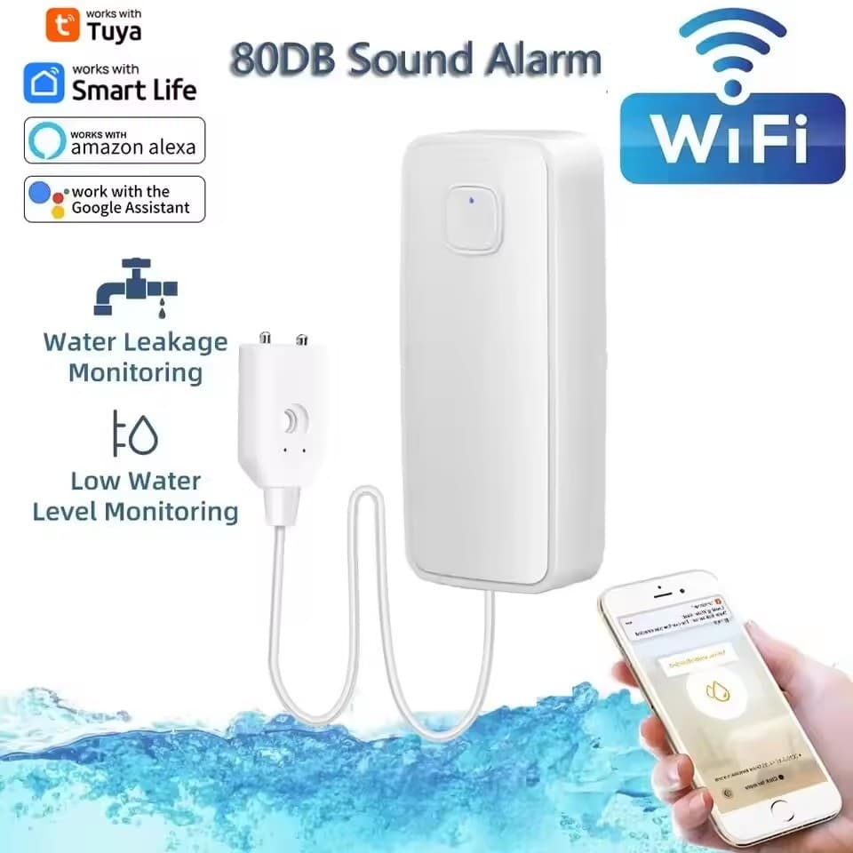 TUYA APP Buzzer WiFi Water Leak Detector Water Immersion Sound Alarm Water Level Sensor Tuya Smart