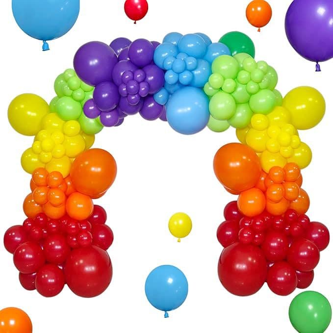 Rainbow Balloon Arch Kit Dopamine Colorful Party Balloon Garland Birthday Party Background Decoration