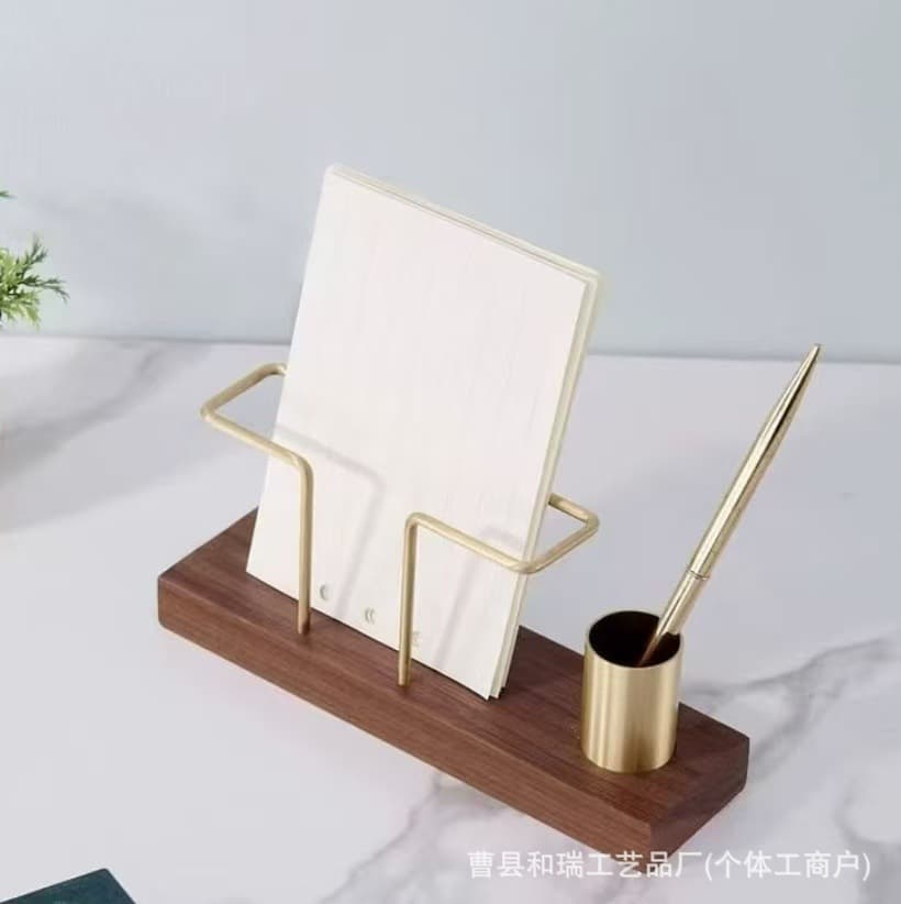 Creative Vertical Tissue Holder Oak Toothpick Holder Hotel Restaurant Desktop Minimalist Dining Table Tissue Holder Toothpick Holder
