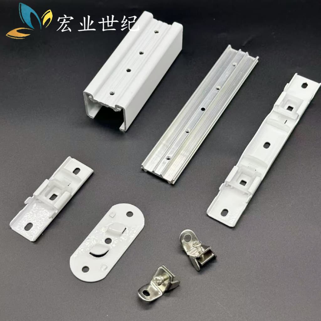 Electric track accessories pole silent curtain track smart sunshade opening and closing track lock wheel top code connector