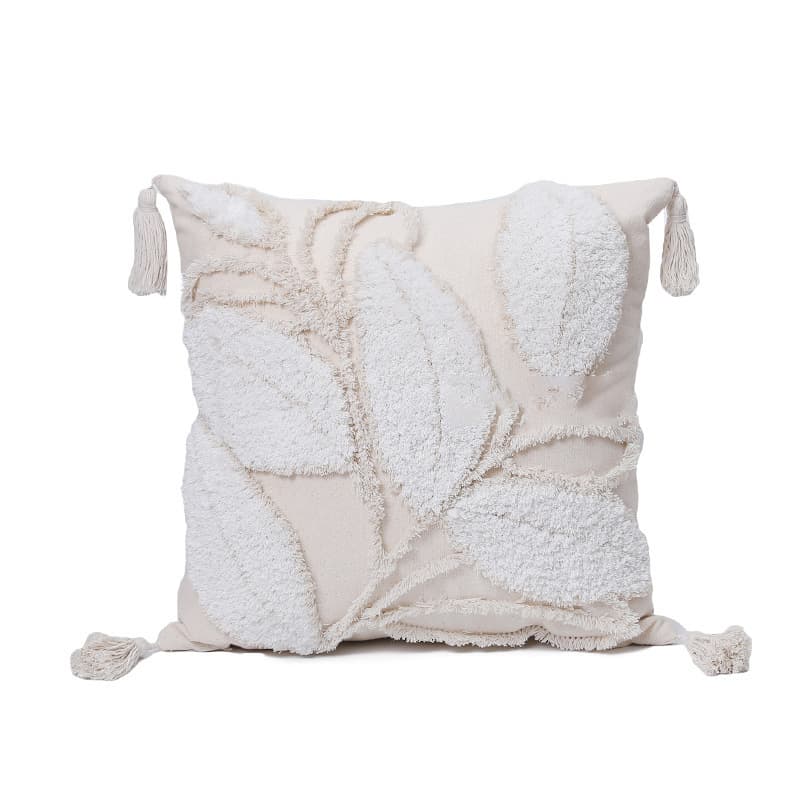 Embroidered Daisy Floral Throw Pillow Cover, Light Luxury Rustic Style for Bedroom Decoration, Window Seat Cushion, Removable and Washable Square Pillow