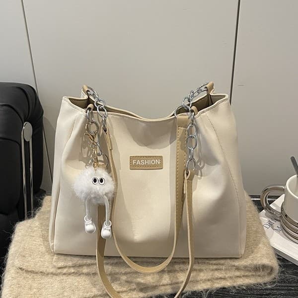Chain Bag Women's Tote Bag Shoulder Crossbody Two-Way Large Capacity Commuter Bag Practical Tote