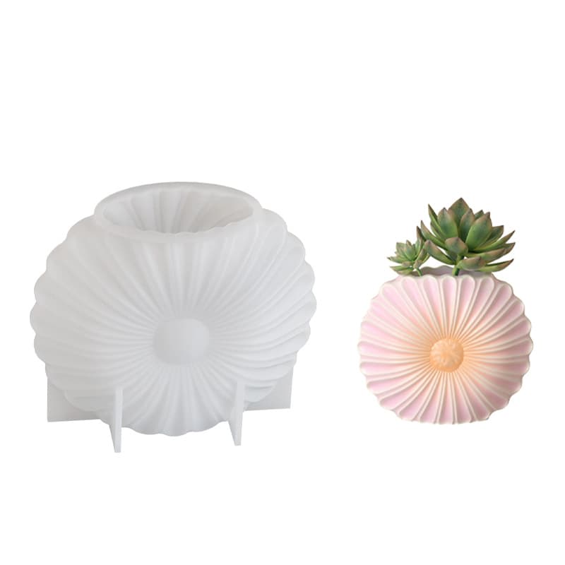 3D Sunflower Vase Ornament Resin Mold DIY Sunflower Flower Arrangement Pot Plaster Silicone Mold