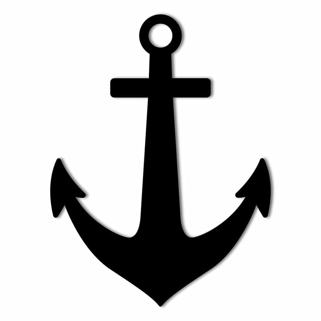 Iconic Anchor Symbol Home Decor Accent Metal Art Wall Sign Wall Sticker Hanging Wall Art Cross-Border Supply